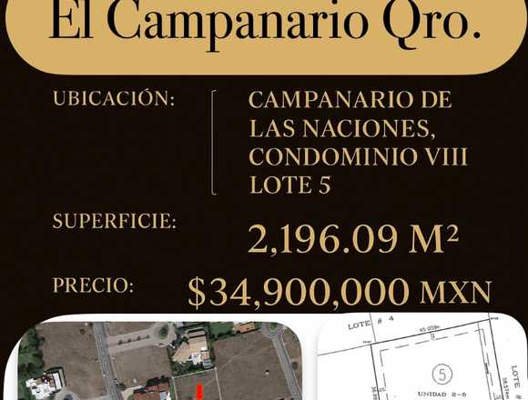 Terreno exclusivo en el campanario Querétaro en Querétaro (Municipio)