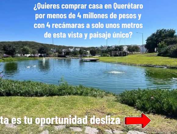 Estrena casa en esquina a solo metros de lago en Querétaro (Municipio)