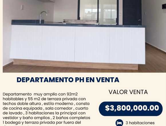 Departamento ph en venta en Cuajimalpa en Cuajimalpa de Morelos (Municipio)