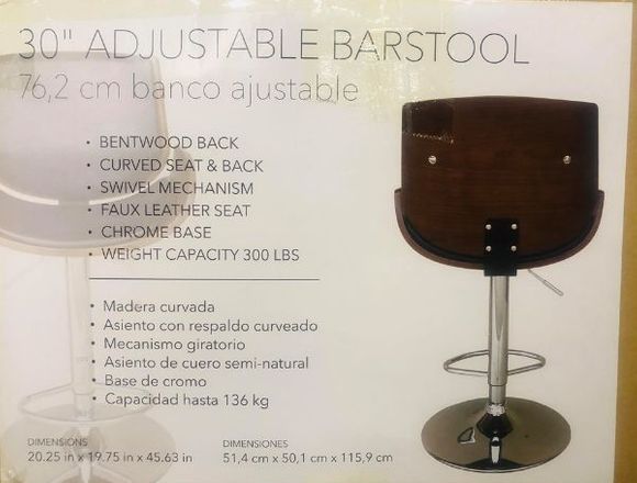 Banco o Silla de Cuero y Madera Ajustable en Ciudad de Guatemala (Municipio)