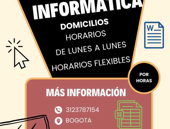 Clases excel e informática a domicilio en Bogotá, D.C. (Municipio)